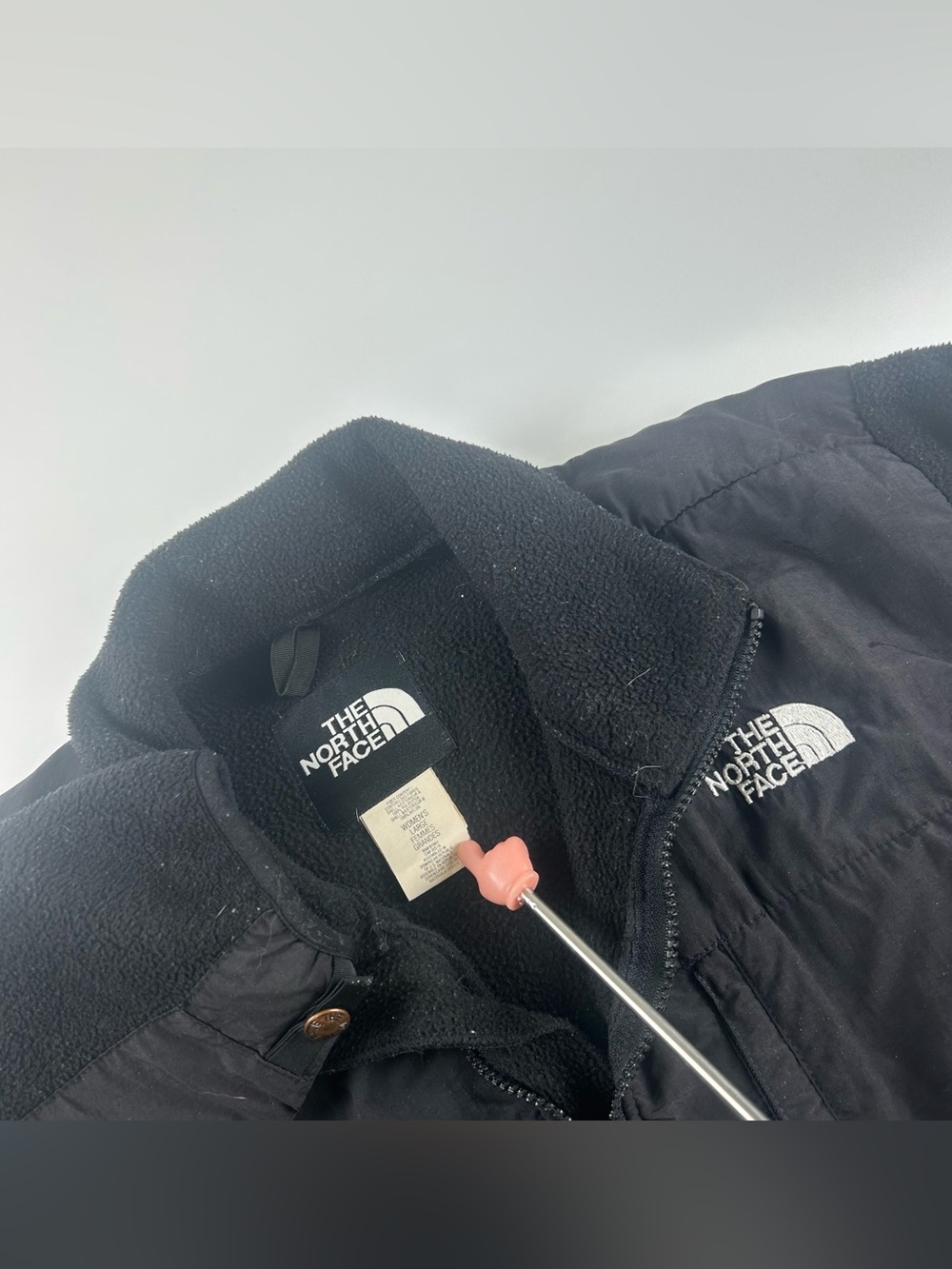 The North Face WMNS L Black Denali VTG Zip Up Fleece Jacket Polartec Outdoors